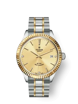 Tudor Style, Stainless Steel and Yellow Gold with Diamond-set, 38mm, Ref# M12513-0007