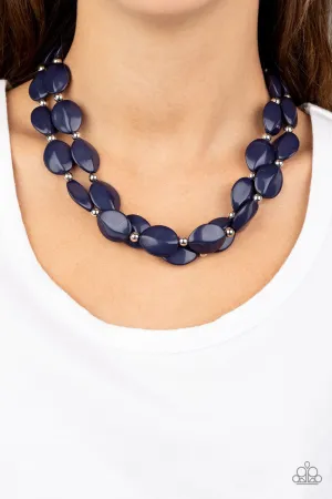Two-Story Stunner Blue Paparazzi Necklace