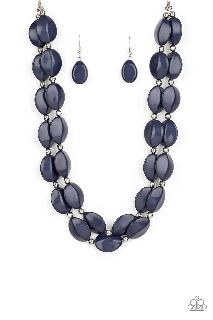 Two-Story Stunner Blue Paparazzi Necklace