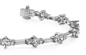 Two Tone Triple Diamond Bracelet with 1.93 ct.(finished) 1.8mm, 2.8mm