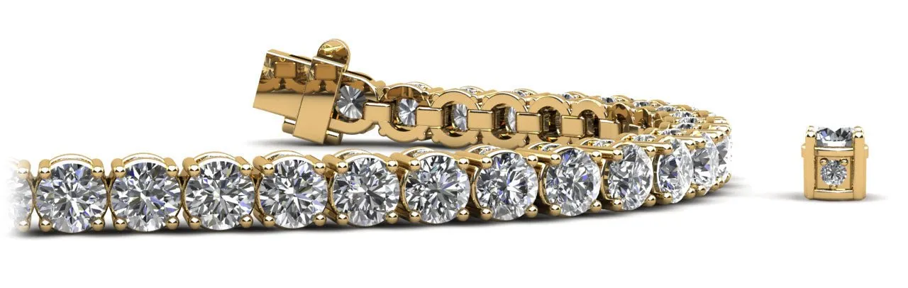 Ultimate Tennis Bracelet with Side Stones Lab-Grown Diamond  with 4.76 ct.(finished) 1.2mm, 2.5mm