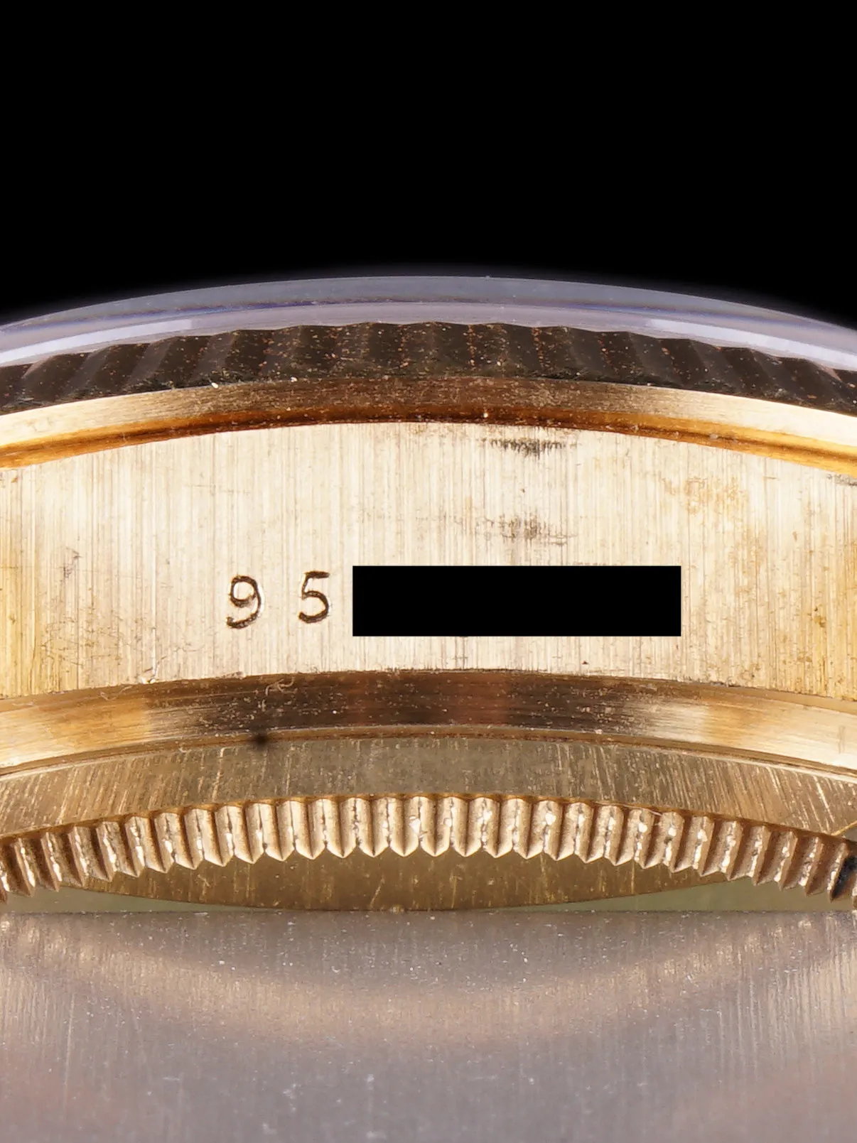 **Unpolished** 1987 Rolex Day-Date (Ref. 18038) Black Factory Diamond Dial With Box and Booklets
