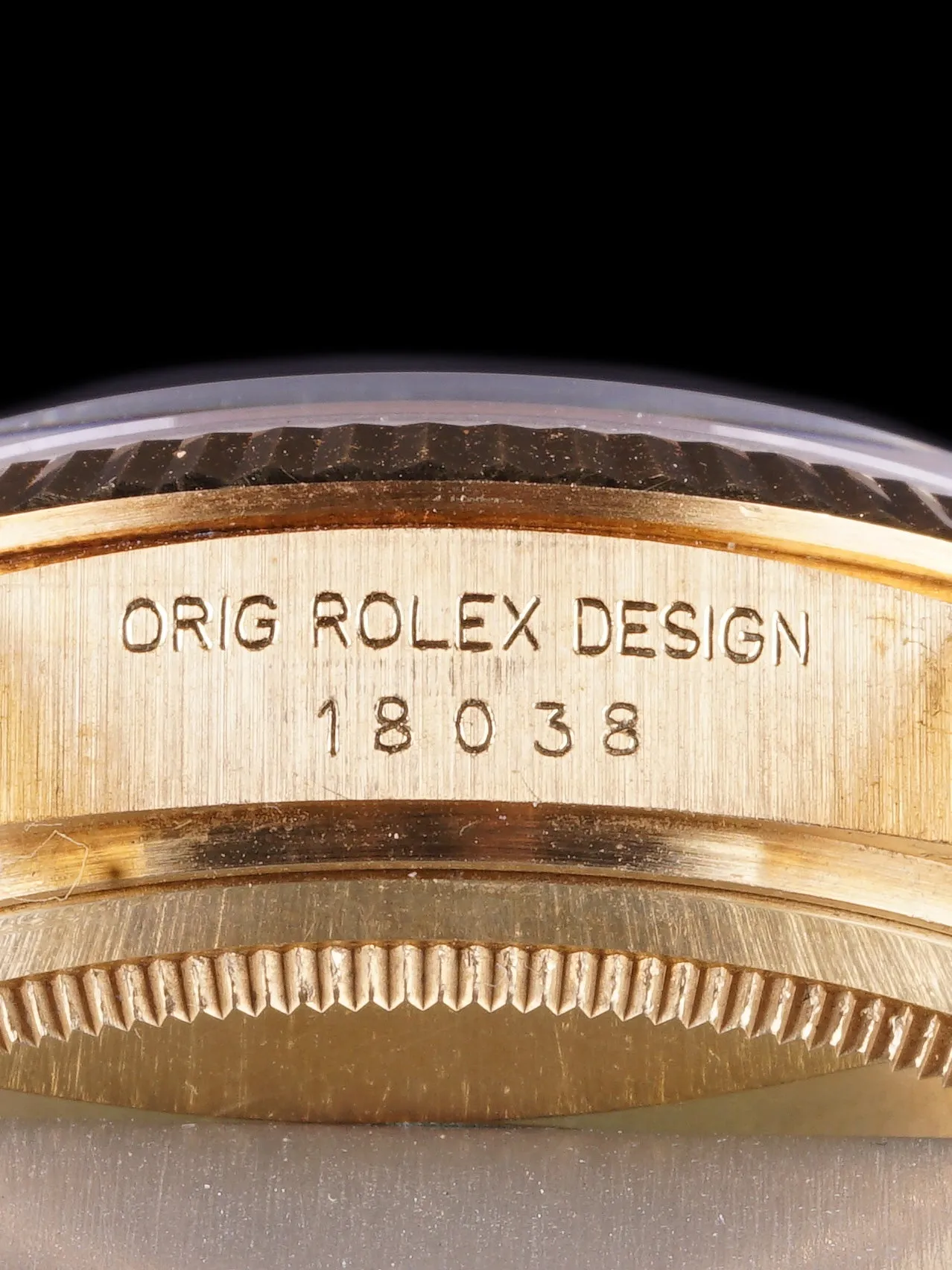 **Unpolished** 1987 Rolex Day-Date (Ref. 18038) Black Factory Diamond Dial With Box and Booklets