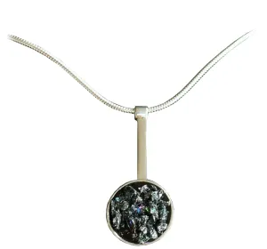 Urban Geode Silver Dome Drop Pendant