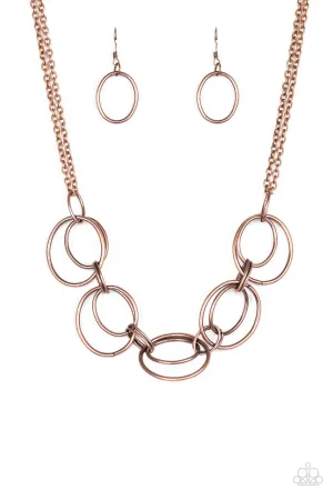 Urban Orbit Copper Paparazzi Necklace