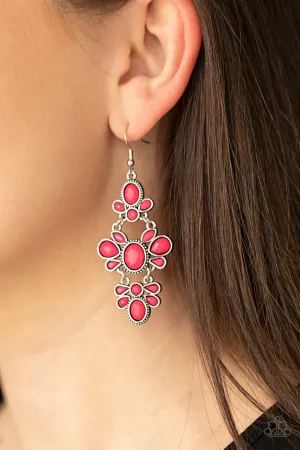 VACAY the Premises - Pink - Faceted Bead Paparazzi Fishhook Earrings