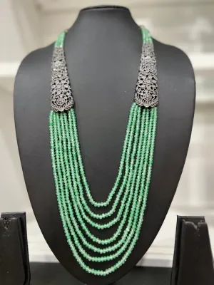 Victorian CZ Multilayer Beaded Necklace