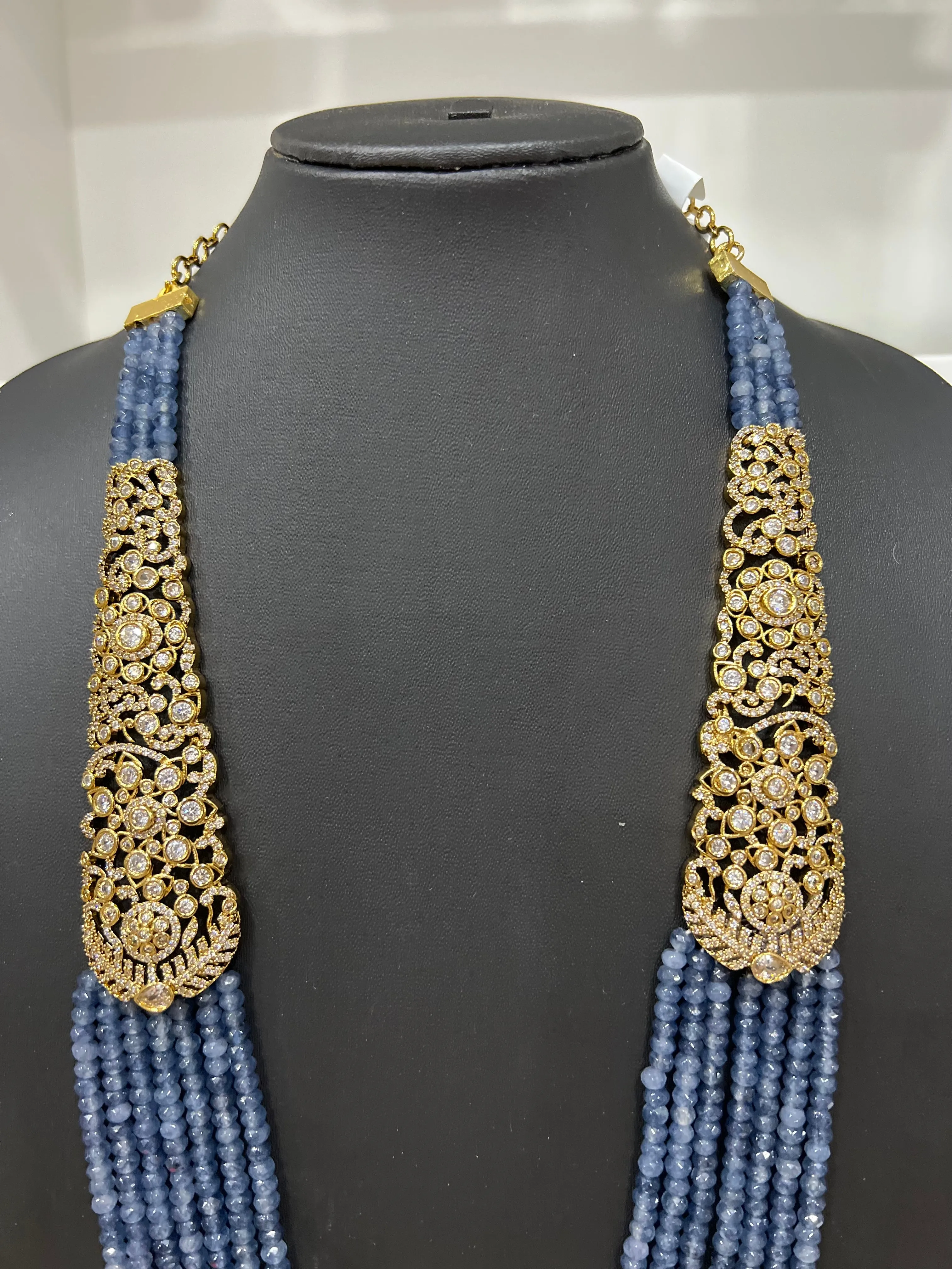 Victorian CZ Multilayer Beaded Necklace