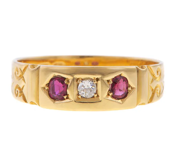 Victorian Diamond & Ruby Ring