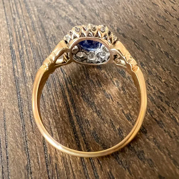 Victorian Sapphire & Diamond Cluster Ring