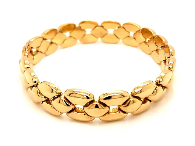 Vintage Cartier Link Bracelet 18K Yellow Gold, Unisex 12.30 mm