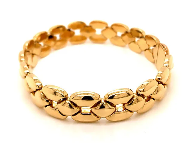 Vintage Cartier Link Bracelet 18K Yellow Gold, Unisex 12.30 mm