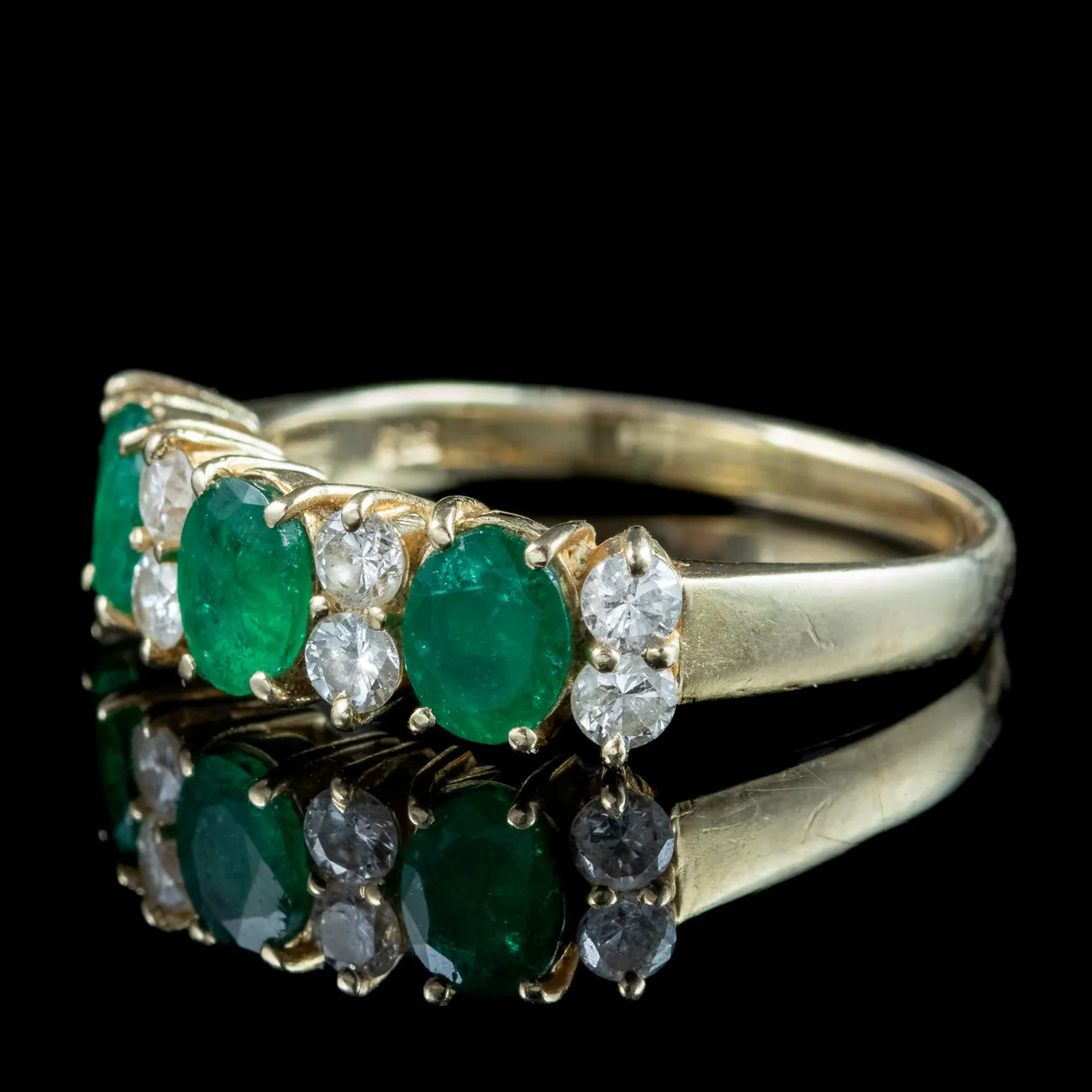 Vintage Emerald Diamond Ring 1.8ct Emerald