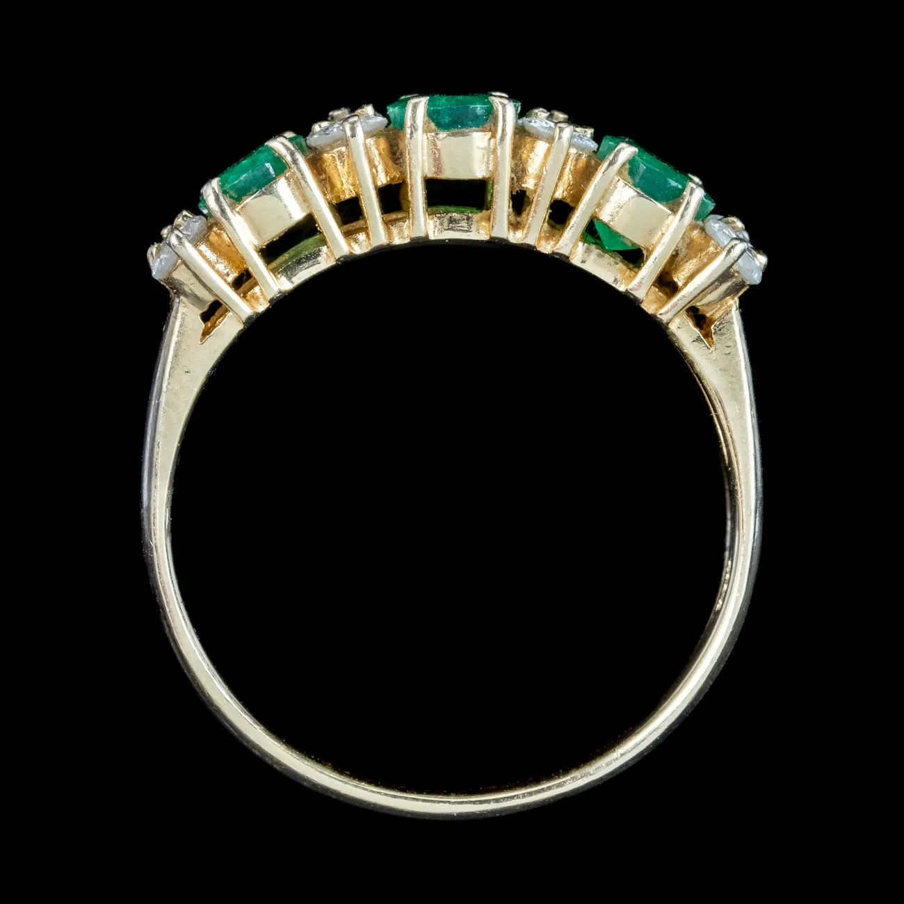 Vintage Emerald Diamond Ring 1.8ct Emerald