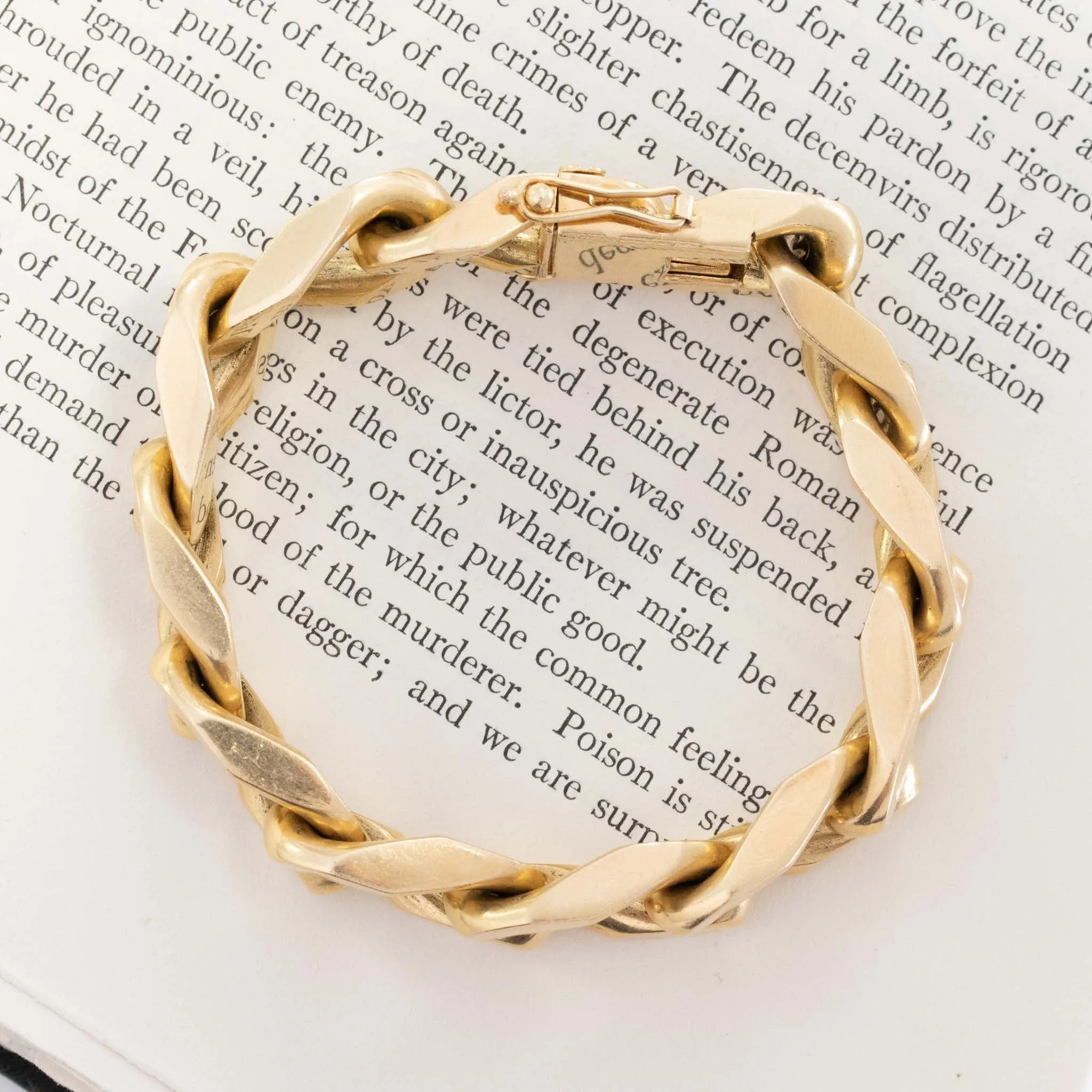 Vintage Jumbo Curb Link Bracelet, French