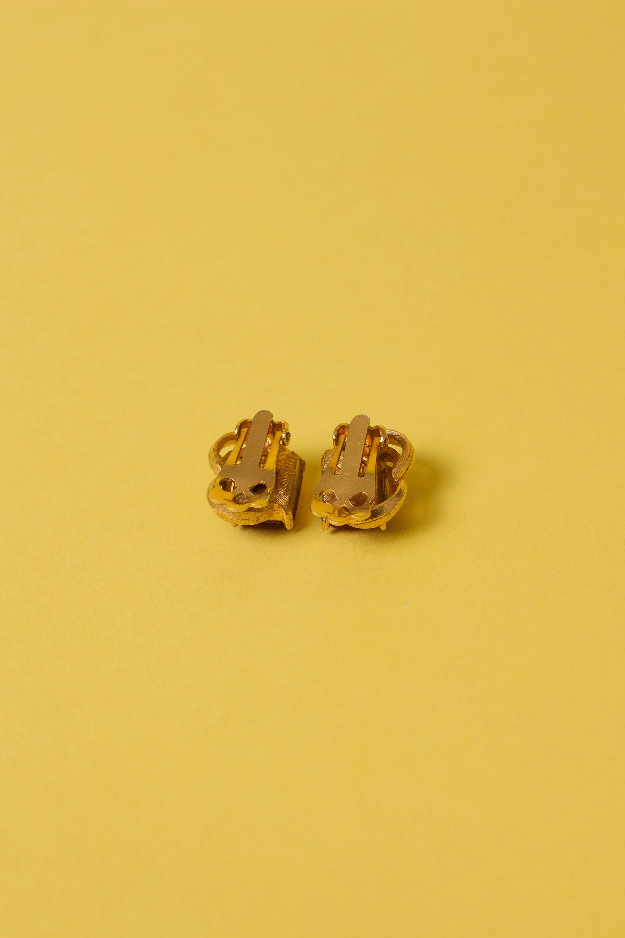 Vintage Ruby Clip-On Earrings