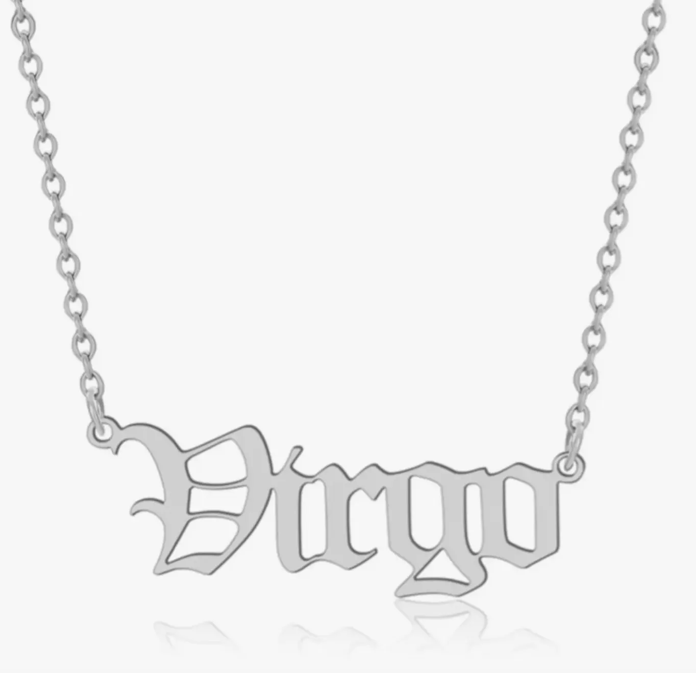 Virgo Silver Zodiac Necklace // Jovee