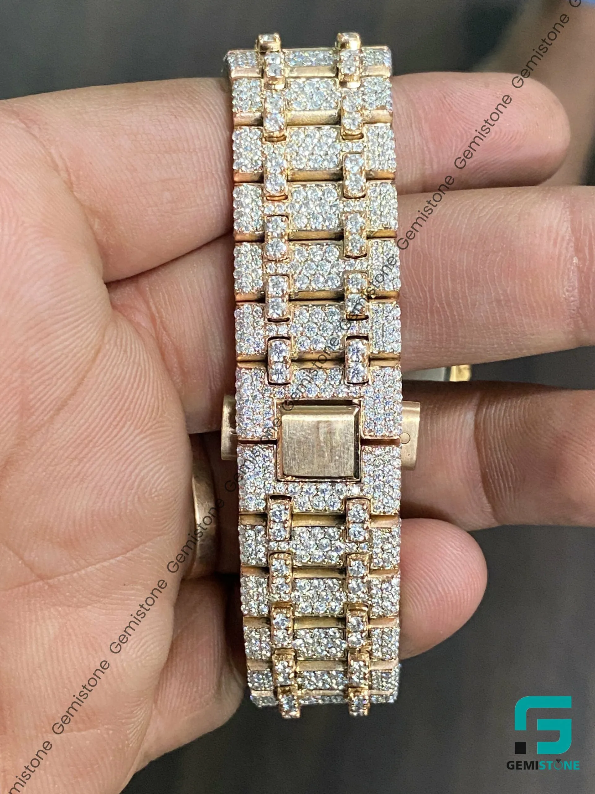 VVS Diamond Full Studded Chronograph Automatic Watch