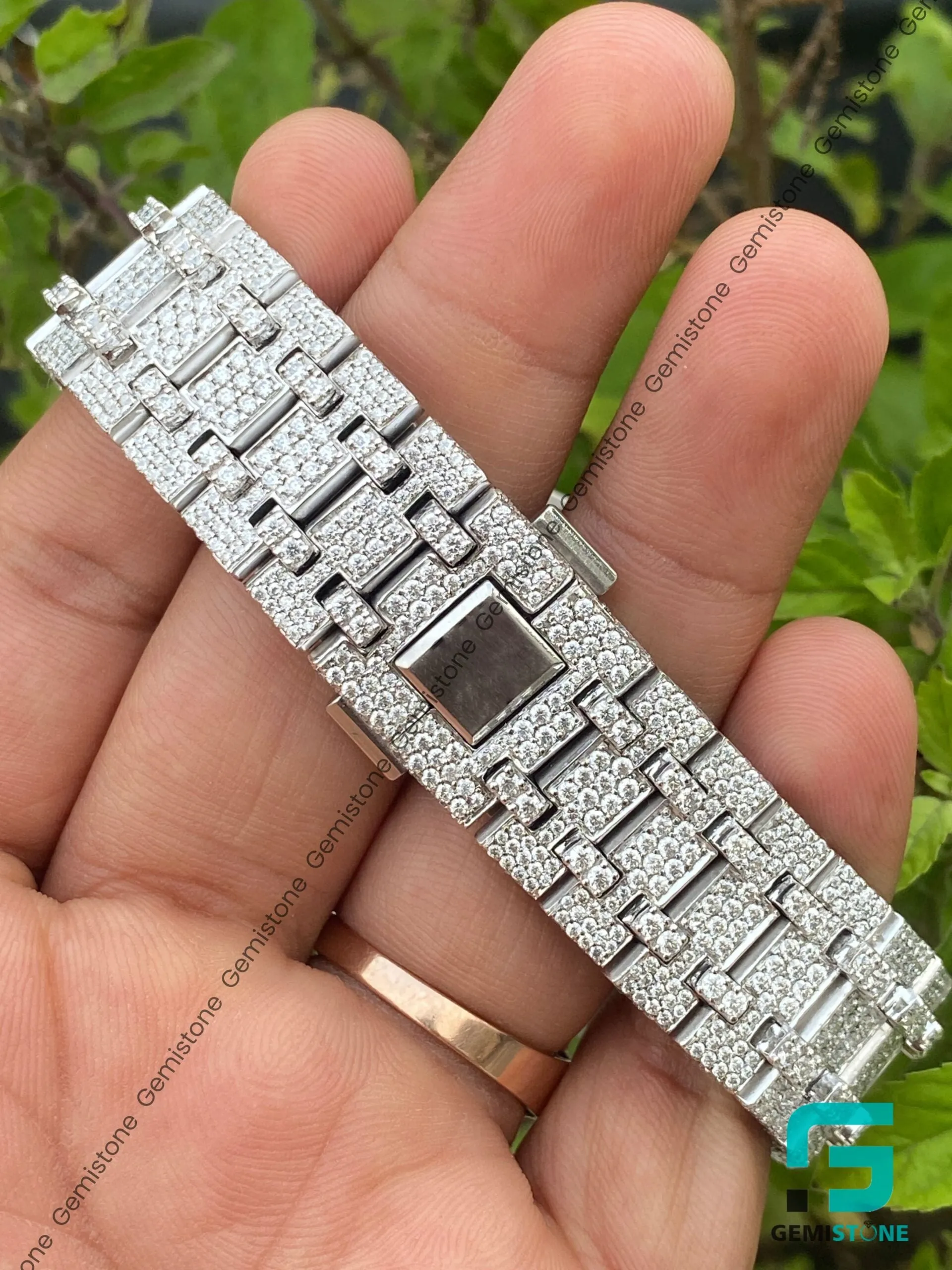 VVS Moissanite Studded Stainless Steel Iced Out Hip Hop Watch