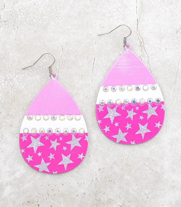 Western Cowgirl Teardrop Earrings (3 colors)