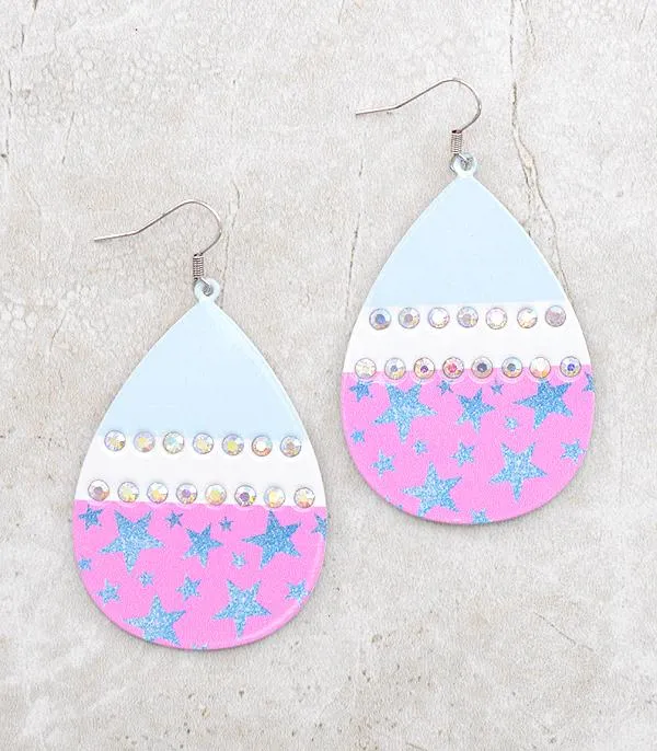 Western Cowgirl Teardrop Earrings (3 colors)