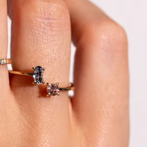 Women's sapphire and spinel ring