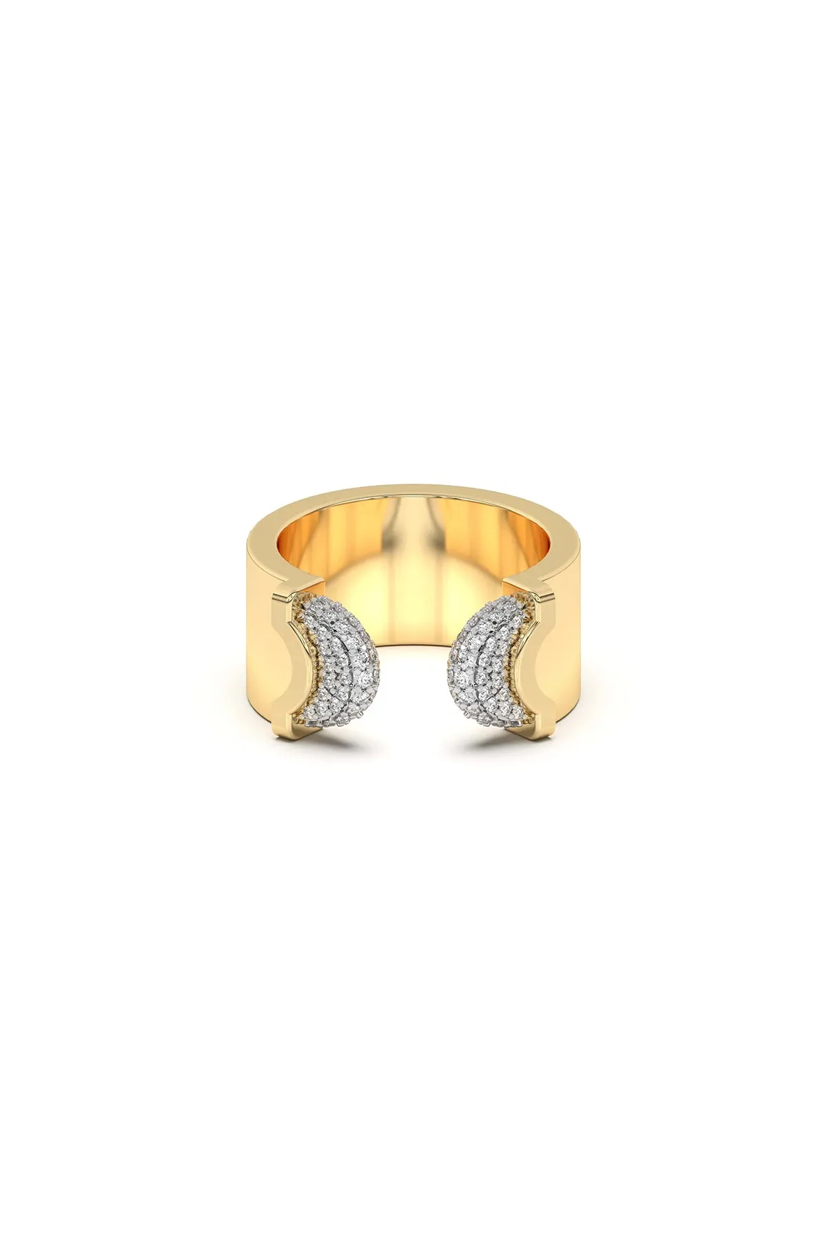 WYLD BOX | DOPPIA LUNA PAVE DIAMOND RING