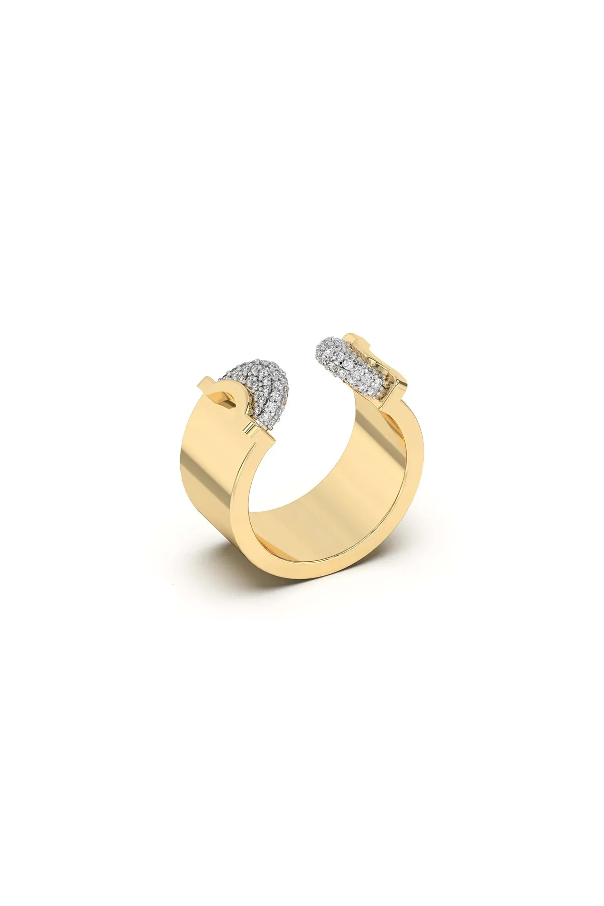 WYLD BOX | DOPPIA LUNA PAVE DIAMOND RING