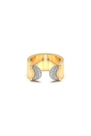 WYLD BOX | DOPPIA LUNA PAVE DIAMOND RING