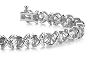 X Link Diamond Tennis Lab-Grown Diamond Bracelet with 1.11 ct.(finished) 1.8mm