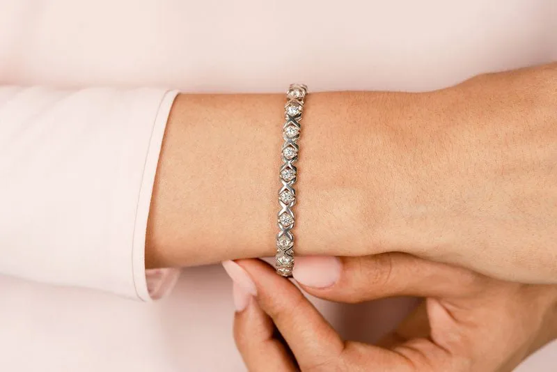 Xoxo Diamond Bracelet with 2.00 ct.(finished) 2.8mm