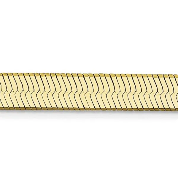 Yellow Gold (5mm) Silky Herringbone Necklace (16" - 24")