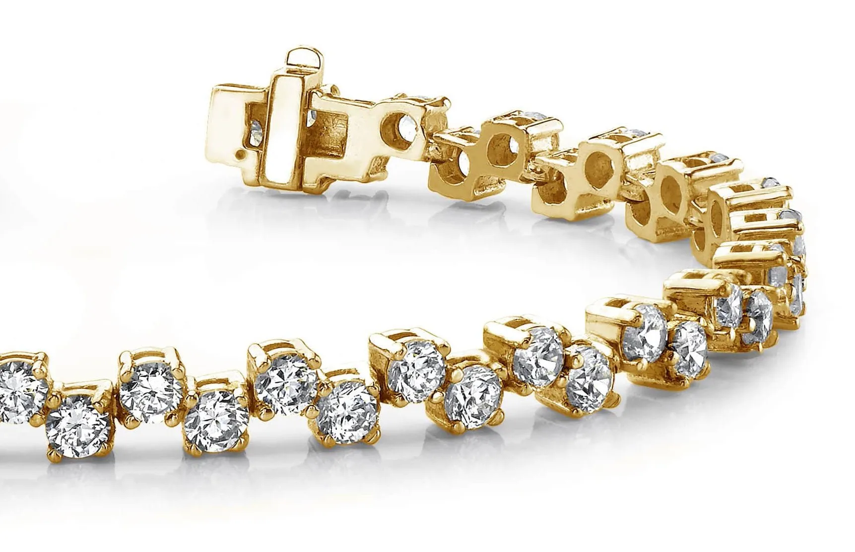 Zig Zag Diamond Bracelet with 11.00 ct.(finished) 4mm