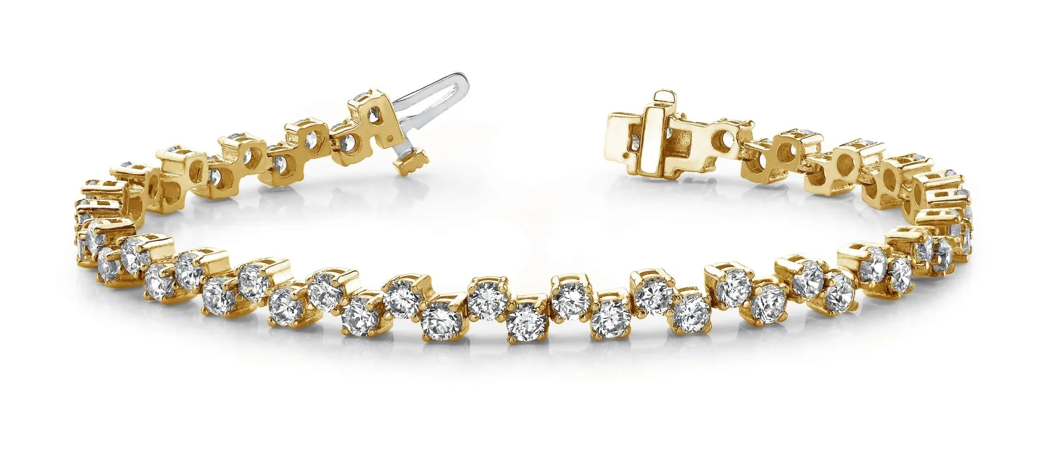 Zig Zag Diamond Bracelet with 11.00 ct.(finished) 4mm